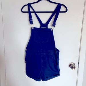 Blue short overalls, barely worn